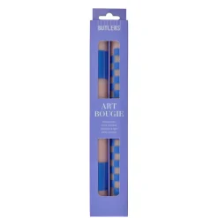 ART BOUGIE Stabkerze Checker 2er-Set