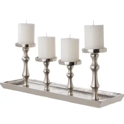 BANQUET Tablett mit 4 Kerzenhaltern