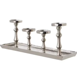 BANQUET Tablett mit 4 Kerzenhaltern