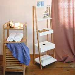 BIG BAMBOO Regal mit Wäschekorb