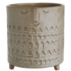 ETHNO Blumentopf mit Gesicht