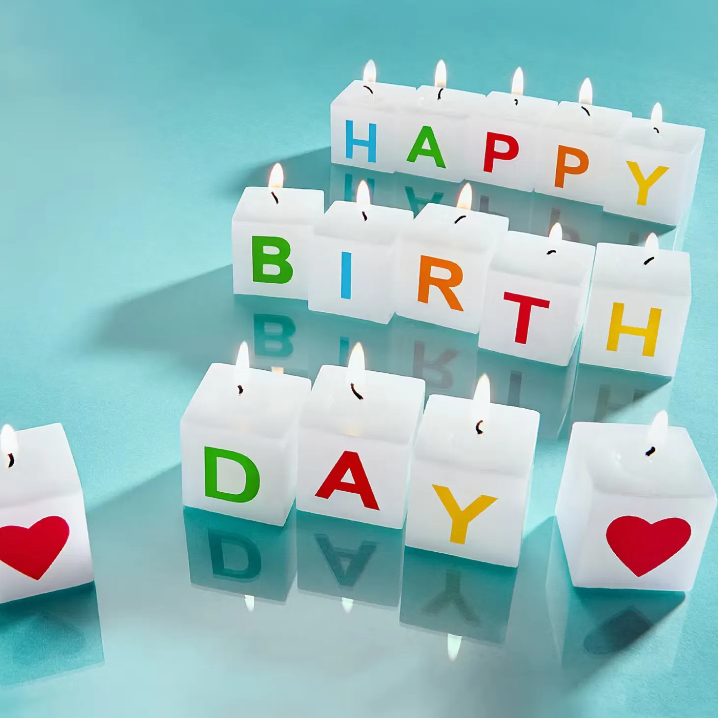 HAPPY BIRTHDAY Kerzen-Set 6er-Set