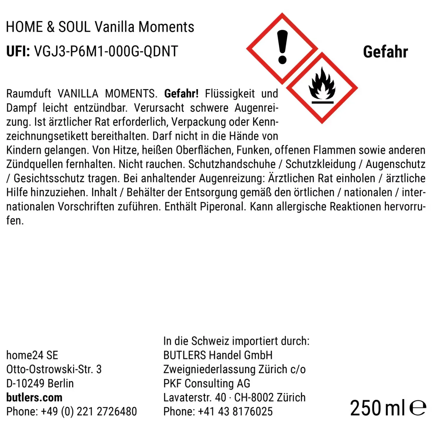 HOME & SOUL Raumduft Vanilla Moment