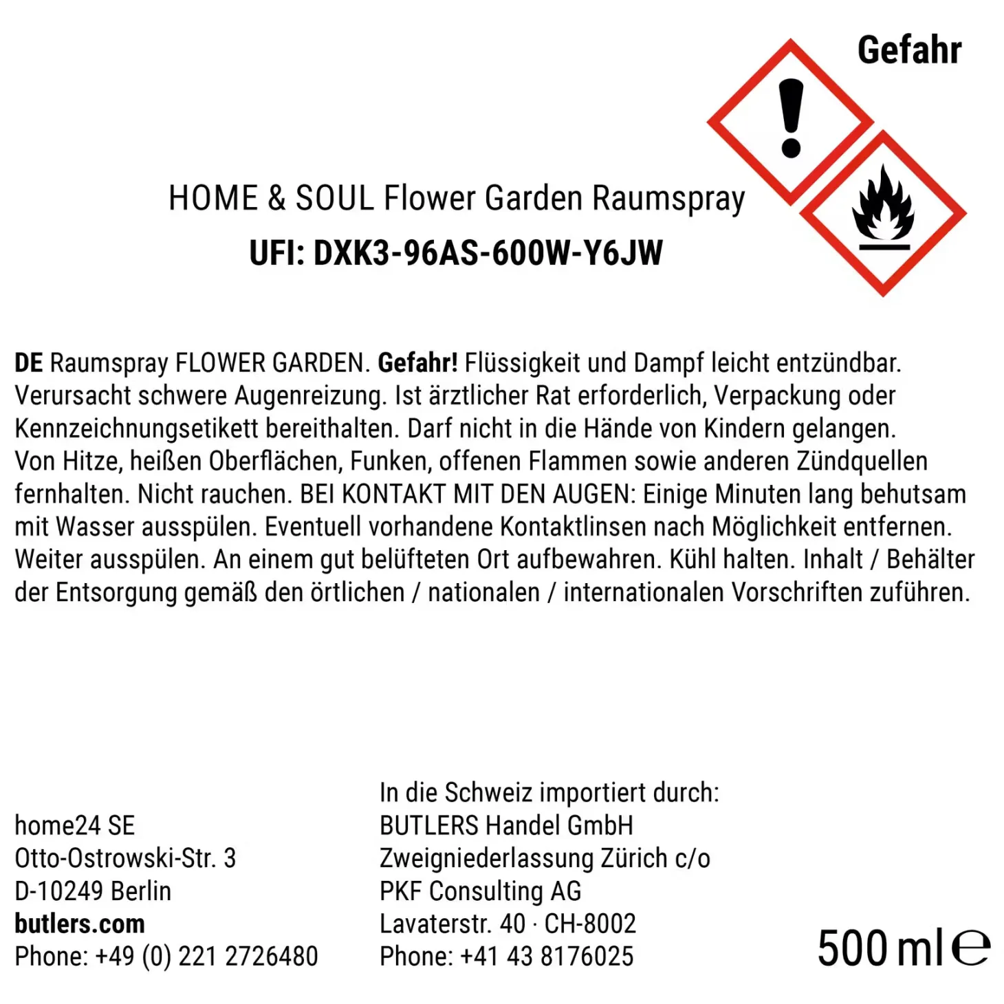 HOME & SOUL Raumspray Flower Garden