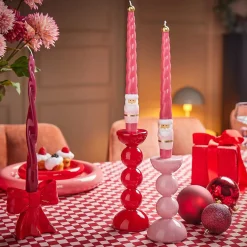 PRESENT Kerzenhalter Schleife