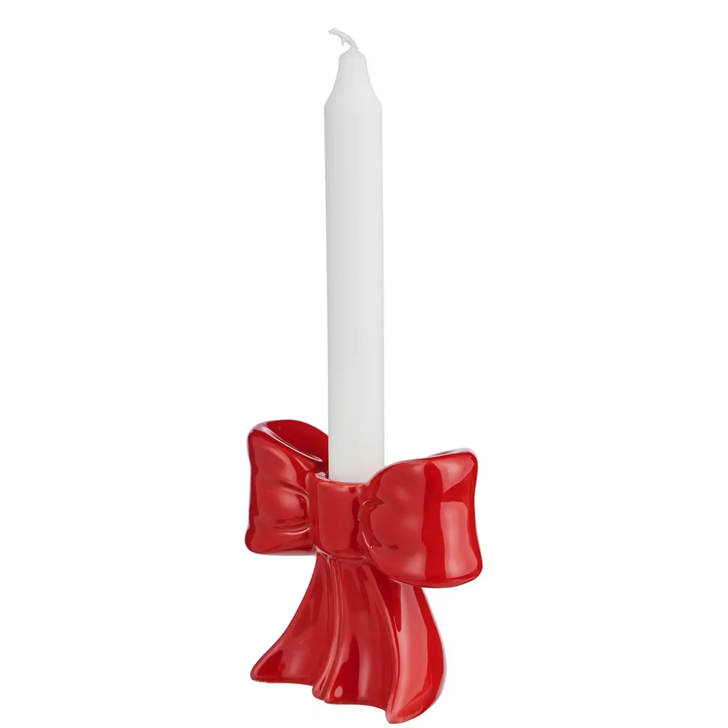 PRESENT Kerzenhalter Schleife