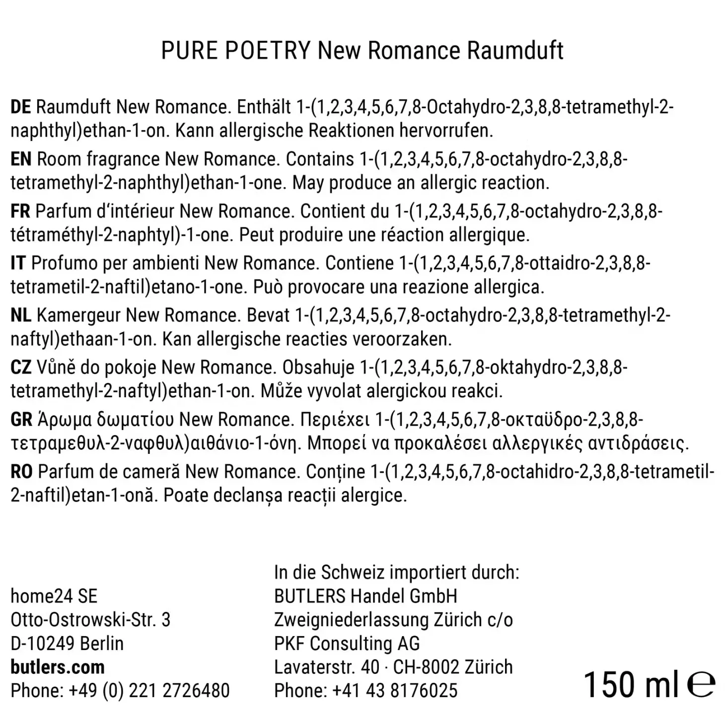 PURE POETRY Raumduft NEW ROMANCE