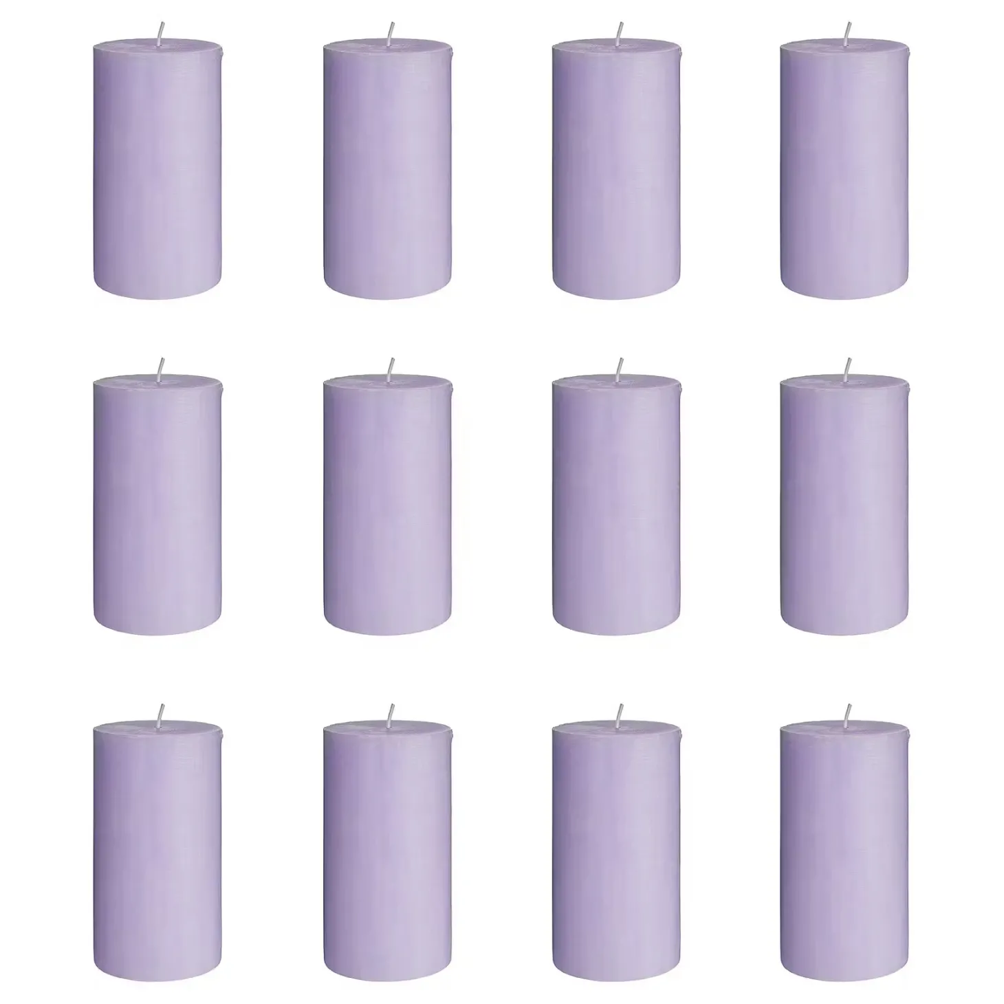 RUSTIC Stumpenkerze 12er-Set