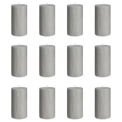 RUSTIC Stumpenkerze 12er-Set