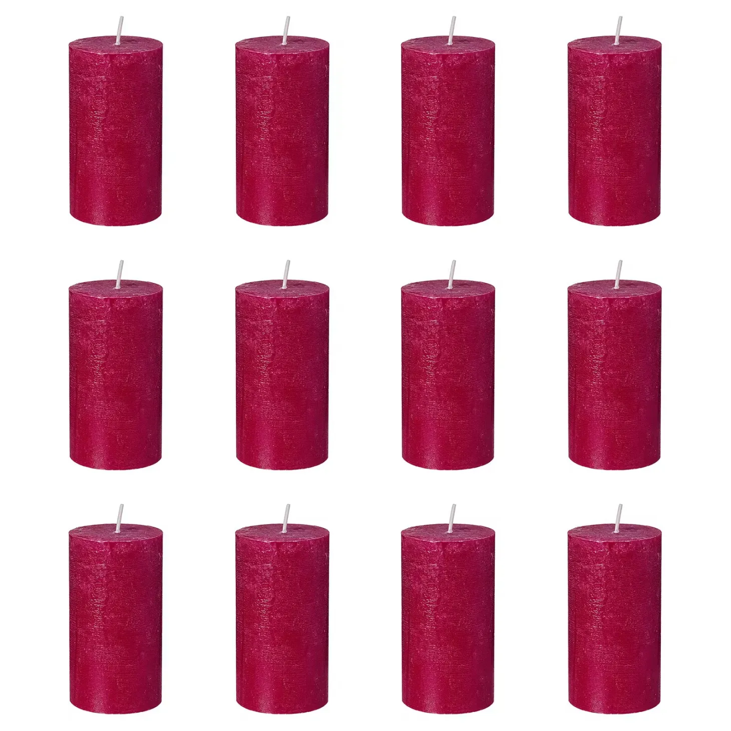 RUSTIC Stumpenkerze 12er-Set