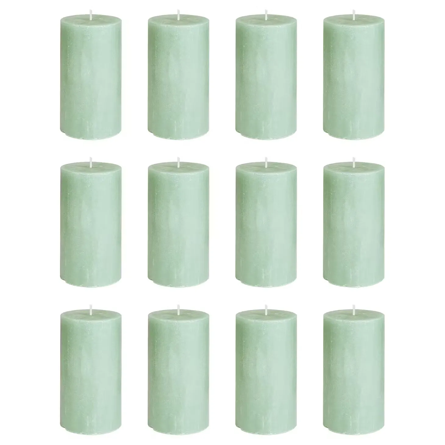 RUSTIC Stumpenkerze 12er-Set