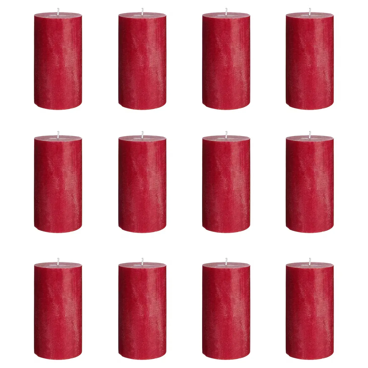 RUSTIC Stumpenkerze 12er-Set