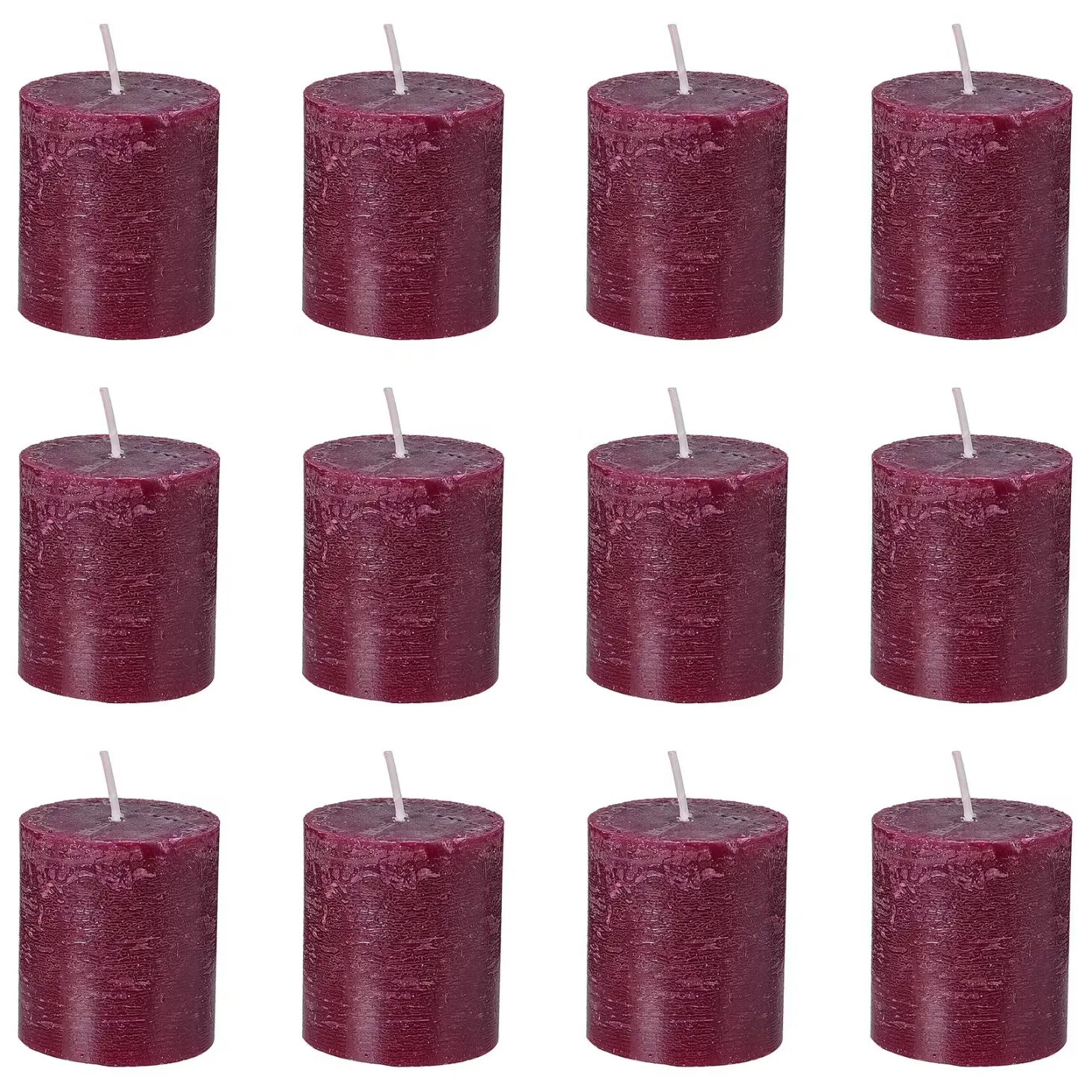 RUSTIC Stumpenkerze 12er-Set