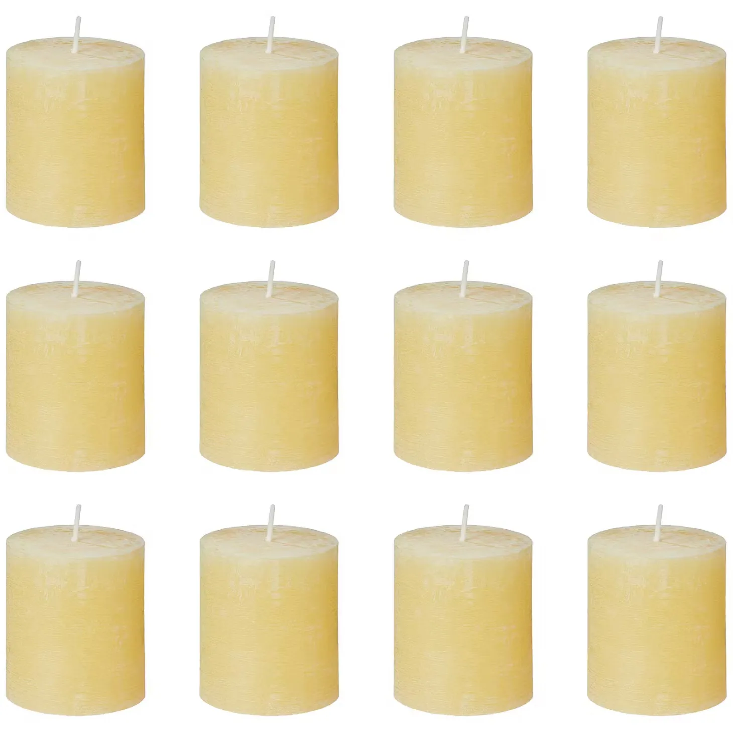 RUSTIC Stumpenkerze 12er-Set