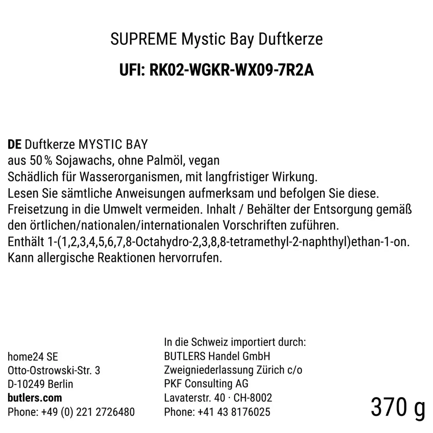 SUPREME Duftkerze Mystic Bay