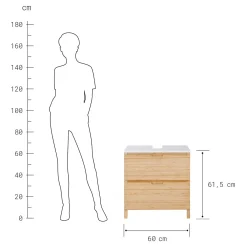 WHITE SANDS Waschbeckenunterschrank